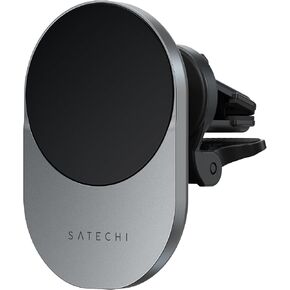 Satechi Qi2 Wireless Car Charger, Travel Friendly Car Phone Mount Charger for Air Vents, 15W Fast Car Charger, Compatible with iPhone Series 12, 13, 14, and 15