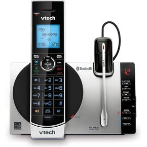 VTech Connect to Cell DS6771-3 DECT 6.0 Cordless Phone - Black, Silver, 6.9" x 4" x 6.6"