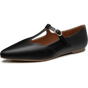 Trary Flats for Women, T-Straps Mary Jane Shoes Women, Pointed Toe Rothys Flats for Women, Women's Flats, Black Flats for Women, Work Shoes Women, Shoes for Women Dressy, Business Casual Shoes Women