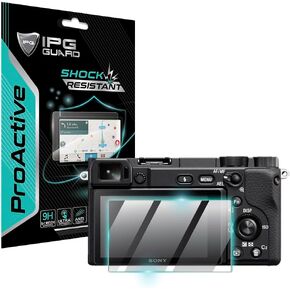 IPG ProActive for Sony Alpha 6100 - 6600 - A6100 - A6600 Mirrorless Camera Display (2 Units) 9H Hardness Screen Protector Smooth Glass Touch Ultra Responsive High Clarity Anti Scratch Smudge & Shock Proof Nano Technology Guard for A6100-6600