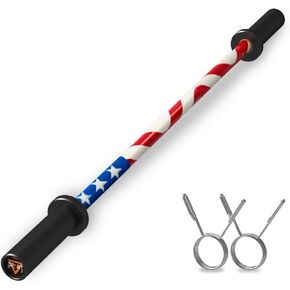 قضيب حديد أولمبي بطول 4 أقدام، شريط وزن مستقيم مقاس 47 بوصة مع ياقاتين، قضيب أولمبي صلب مع محامل، شريط رفع الأثقال بقدرة 500 رطل لتدريب القوة في صالة الألعاب الرياضية المنزلية، مناسب لألواح مقاس 2 بوصة in Kuwait