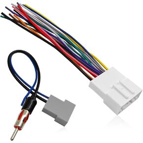 Radio Wiring Harness Connector, Antenna Adapter Compatible with 2007-2019 Nissan/2008-2013 Infiniti/2008-2013 Subaru w/Antenna Adapter Install Aftermarket Stereo CD Receiver Cable Connector Kit