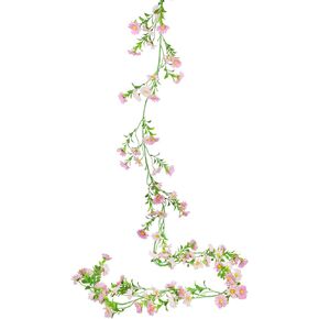 CISDUEO Artificial Daisy Flowers Vine Silk Flower Garland Spring Fake Flower Vine Hanging Ivy with Pink Daisy Flowers Green Leaves for Wall Party Wedding Arch Floral Decor Home Indoor Outdoor Ceremony in Kuwait