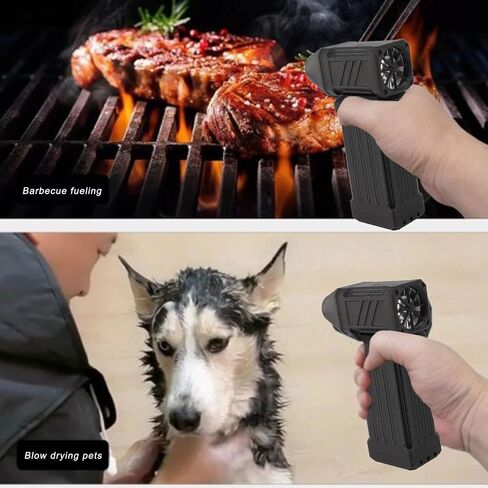 Small Jet Blower, 300000RPM Stepless Speed Adjustment, Type C QC 20W Fast Charging Portable Electric Air Duster, Aluminum Alloy Super for Car Keyboard PC Cleaning, Pet Hair in Saudi Arabia