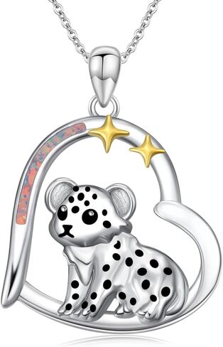 JBAERD Cat/Squirrel Necklace Heart Pendant Necklace 925 Sterling Silver Gifts for Women Zircon Crystal Necklace Girls Cute Animal Jewelry Trend Adjustable Chain with Box in Saudi Arabia