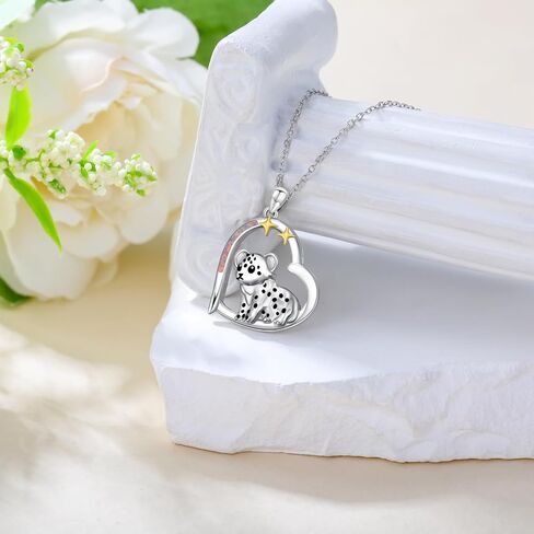 JBAERD Cat/Squirrel Necklace Heart Pendant Necklace 925 Sterling Silver Gifts for Women Zircon Crystal Necklace Girls Cute Animal Jewelry Trend Adjustable Chain with Box in Saudi Arabia