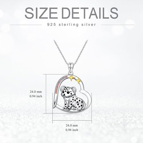 JBAERD Cat/Squirrel Necklace Heart Pendant Necklace 925 Sterling Silver Gifts for Women Zircon Crystal Necklace Girls Cute Animal Jewelry Trend Adjustable Chain with Box in Saudi Arabia