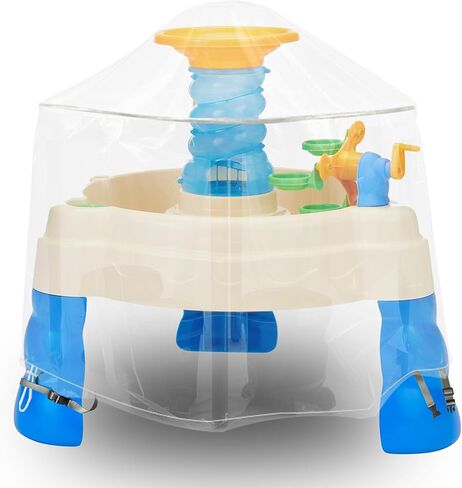 IndigoTempest9 Kids Water Table Cover, Spiralin' Seas Waterpark Play Table Cover Sand Water Table Cover Outdoor Toys Cover 34" D x 18" H- (Cover only) Frosted PVC in Saudi Arabia