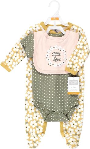 Hudson Baby Unisex Baby Cotton Sleep and Play, Bodysuit and Bandana Bib Set, Kind Human, 3-6 Months in Saudi Arabia