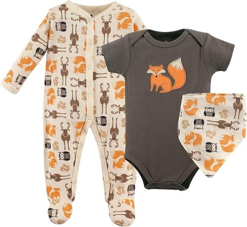 Hudson Baby Unisex Baby Cotton Sleep and Play, Bodysuit and Bandana Bib Set, Kind Human, 3-6 Months in Saudi Arabia