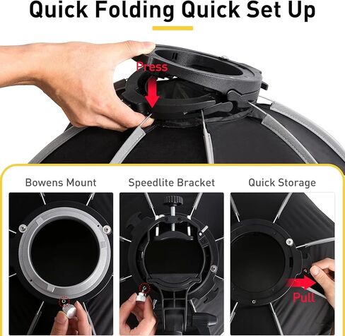 Bowens Mount Softbox 32 بوصة/80 سم إعداد سريع محمول، دعامة من النوع S متوافقة مع Godox Canon Sony Fuji YongNuo Flash AD200PRO V1 TT600 V860III 430EXIII SB500 YN320EX YN560 in Kuwait
