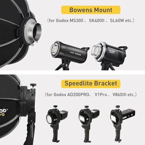 Bowens Mount Softbox 32 بوصة/80 سم إعداد سريع محمول، دعامة من النوع S متوافقة مع Godox Canon Sony Fuji YongNuo Flash AD200PRO V1 TT600 V860III 430EXIII SB500 YN320EX YN560 in Kuwait