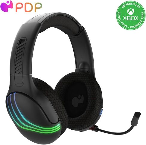 سماعة رأس PDP Afterglow Wave اللاسلكية مع ميكروفون لأجهزة Xbox Series X|S وWindows 10/11 PC، متوافقة مع PlayStation PS5/PS4 وبلوتوث، أسود in Saudi Arabia