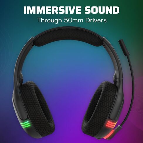 سماعة رأس PDP Afterglow Wave اللاسلكية مع ميكروفون لأجهزة Xbox Series X|S وWindows 10/11 PC، متوافقة مع PlayStation PS5/PS4 وبلوتوث، أسود in Saudi Arabia