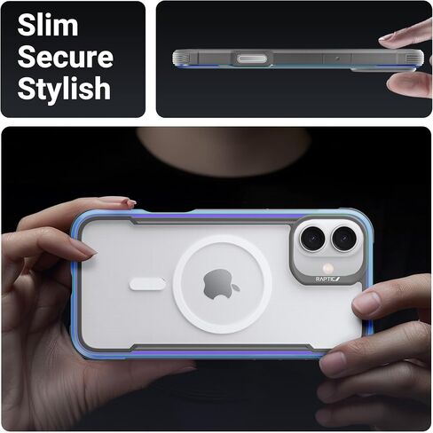 RAPTIC Shield Magnetic for iPhone 16 Pro Max Case, Compatible with MagSafe, [for 2024 CAPTURE BUTTON Shockproof Clear Case], Military Grade 13FT Drop Tested, Durable Aluminum Frame,6.9 inch,Iridescent in Saudi Arabia