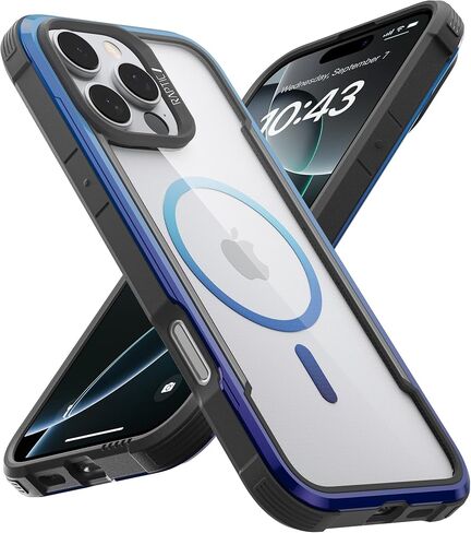 RAPTIC Shield Magnetic for iPhone 16 Pro Max Case, Compatible with MagSafe, [for 2024 CAPTURE BUTTON Shockproof Clear Case], Military Grade 13FT Drop Tested, Durable Aluminum Frame,6.9 inch,Iridescent in Saudi Arabia
