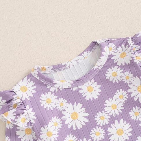 ملابس خريفية لحديثي الولادة من Hnyenmcko بأكمام طويلة مكشكشة ومضلعة بالزهور طقم تنانير بحمالات للرضع ملابس شتوية للأطفال in Kuwait