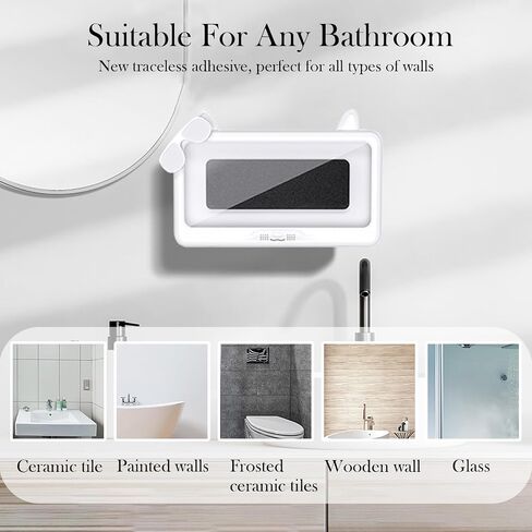 Shower Phone Holder Waterproof, Anti-Fog Touch Screen Shower Phone Case, 480 Rotation Wall Phone Mount Stand for Bathroom Batheub Kitchen Wall Mirror, Compatible with 4.7"-6.8" Phones (Pink) in Saudi Arabia