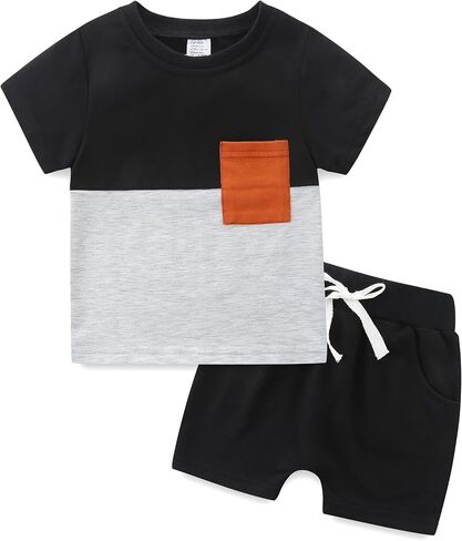Toddler Boy Clothes Long Short Sleeve Sweatshirt and Pants Playwear Outfits in Saudi Arabia