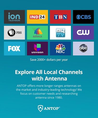 ANTOP Indoor Antenna Paper Thin with The Stander in Kuwait