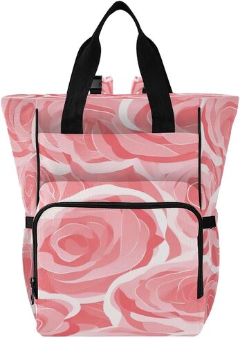 Boho Rainbow Diaper Bag Backpack, Mommy Bag, Multifunctional Diaper Bag, Travel Backpack, Large Capacity Diaper Bag in Saudi Arabia