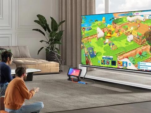 محطة إرساء تلفزيون RREAKA لجهاز نينتندو سويتش/سويتش OLED، محول تلفزيون محمول مع شحن 4K HDMI/USB 3.0/100 واط، قاعدة شحن بديلة لنينتندو سويتش in Kuwait