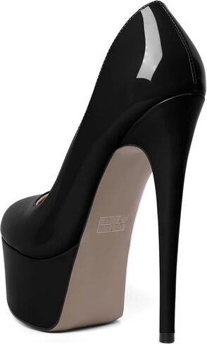 Eldof Womens High Heel Platform Pumps Round Toe Sky High Stilettoes 6" Party Dress Platform in Saudi Arabia