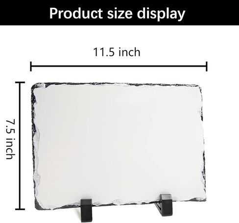 Exceptional Memorial Photo Gift - DIY Customize Your Picture Stone Frame, Craft Your Own Rock Slate Plaque, DIY Memories on Valentine's Day, Weddings, Birthdays, Special Occasions (19*19CM:1pcs) in Saudi Arabia