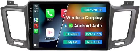 ستيريو راديو السيارة لتويوتا RAV4 2013-2018، Biorunn Android 12 10.1 بوصة ثماني النواة للسيارة GPS Navi Wireless Car-Play Android Auto Head Unit IPS Touch Screen BT FM AM RDS DSP، 4GB RAM 64GB ROM in Kuwait