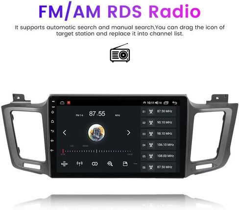 ستيريو راديو السيارة لتويوتا RAV4 2013-2018، Biorunn Android 12 10.1 بوصة ثماني النواة للسيارة GPS Navi Wireless Car-Play Android Auto Head Unit IPS Touch Screen BT FM AM RDS DSP، 4GB RAM 64GB ROM in Kuwait