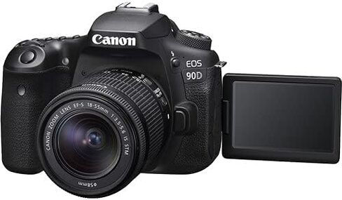 كاميرا Canon EOS 90D DSLR مع عدسة 18-55 مم (3616C009) + شاشة 4K + عدسة Canon EF 50 مم + ميكروفون احترافي + سماعات رأس Pro + بطاقة ذاكرة سعة 2 × 64 جيجابايت + مجموعة مرشح الألوان + حافظة + المزيد (متجددة) in Saudi Arabia