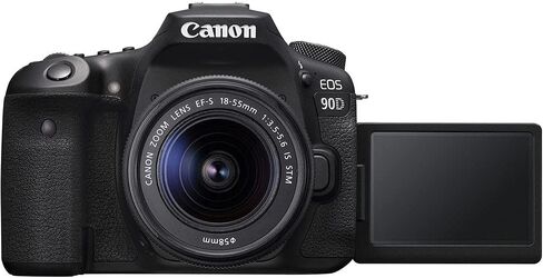 Canon EOS 90D DSLR Camera with 18-55mm Lens (3616C009) + Canon EF 24-70mm Lens + 64GB Memory Card + Color Filter Kit + Case + Corel Photo Software + 2 x LPE6 Battery + More (Renewed) in Saudi Arabia