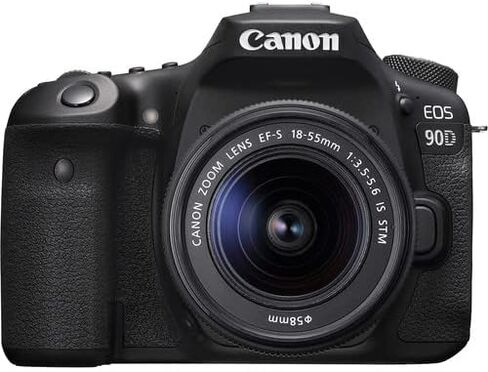 Canon EOS 90D DSLR Camera with 18-55mm Lens (3616C009) + Canon EF 24-70mm Lens + 64GB Memory Card + Color Filter Kit + Case + Corel Photo Software + 2 x LPE6 Battery + More (Renewed) in Saudi Arabia