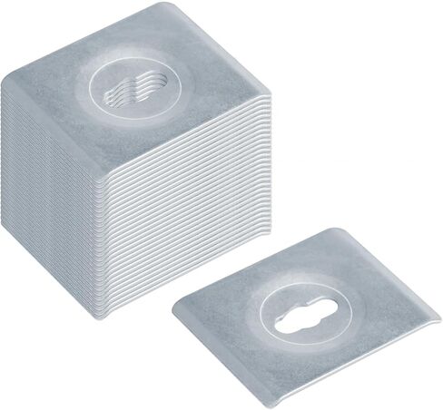 30 حزمة 2 بوصة لوحة غسالة الربط المربعة لعلبة الكابلات، موصل مشبك مشترك لعلبة الكابلات الشبكية لربط الانحناءات والمنعطفات القابلة للتعديل، فتحة فتحة تناسب مسمار 1/4 بوصة، فولاذ مجلفن كهربائيًا in Kuwait