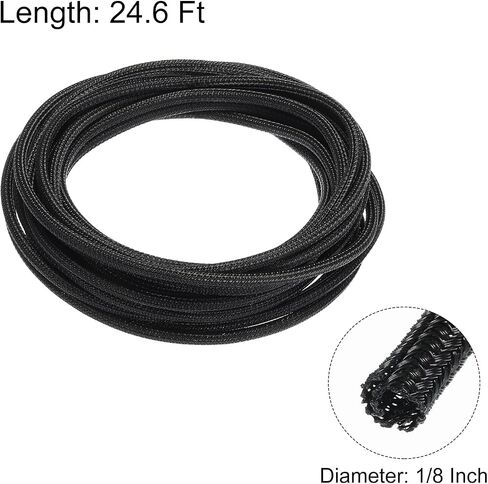MECCANIXITY Cord Sleeve Cable Organizer 9.84 Ft - 1/8 Inch Wire Cover Protector for USB Cable TV Video Under Desk Wire Management in Saudi Arabia