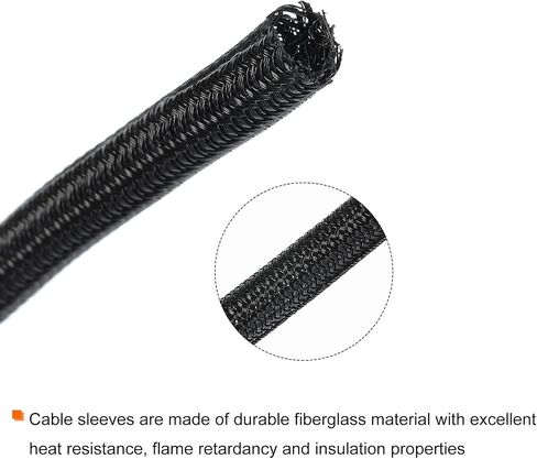 MECCANIXITY Cord Sleeve Cable Organizer 9.84 Ft - 1/8 Inch Wire Cover Protector for USB Cable TV Video Under Desk Wire Management in Saudi Arabia