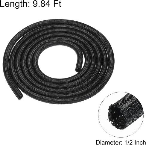 MECCANIXITY Cord Sleeve Cable Organizer 9.84 Ft - 1/8 Inch Wire Cover Protector for USB Cable TV Video Under Desk Wire Management in Saudi Arabia
