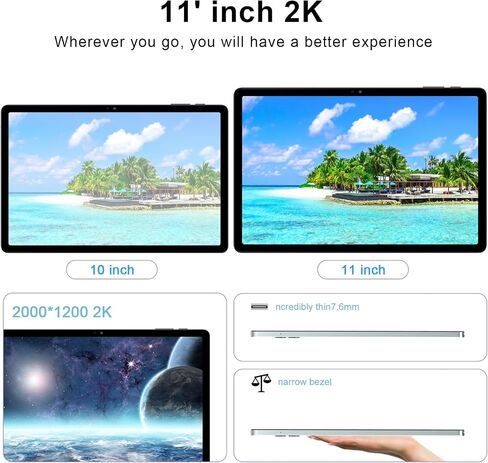 أحدث جهاز لوحي 2024 مقاس 11 بوصة يعمل بنظام Android 14 وذاكرة وصول عشوائي 18 جيجابايت (6 جيجابايت + 12 جيجابايت ممتدة) وذاكرة وصول عشوائي 128 جيجابايت وشاشة 2K وكاميرا بدقة 13 ميجابكسل + 5 ميجابكسل وواي فاي 5G/2.4G ونظام تحديد المواقع العالمي (GPS) وبلوتو in Saudi Arabia