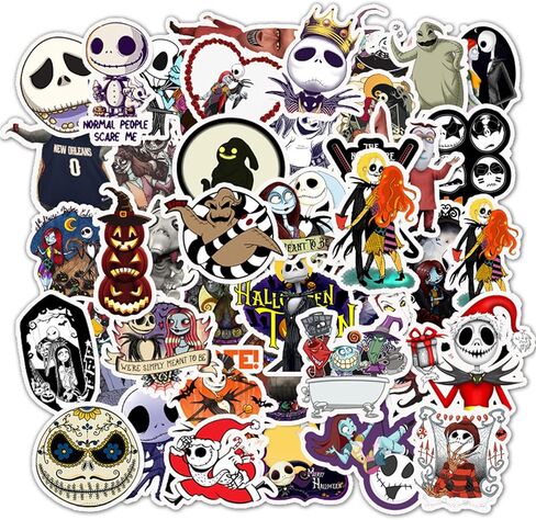 50Pcs Halloween Ghost Theme Stickers, Cute Ghost Decorative Stickers for Parties, Suitable for Children, Teens, and Adults, Ideal for Water Bottles, Laptops, and Cups (Ghost) in Saudi Arabia