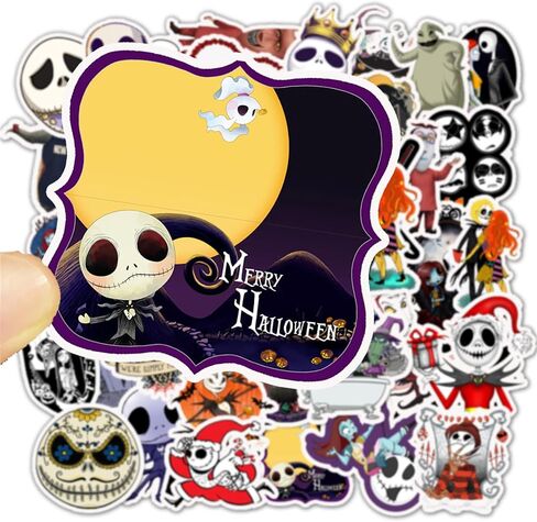 50Pcs Halloween Ghost Theme Stickers, Cute Ghost Decorative Stickers for Parties, Suitable for Children, Teens, and Adults, Ideal for Water Bottles, Laptops, and Cups (Ghost) in Saudi Arabia