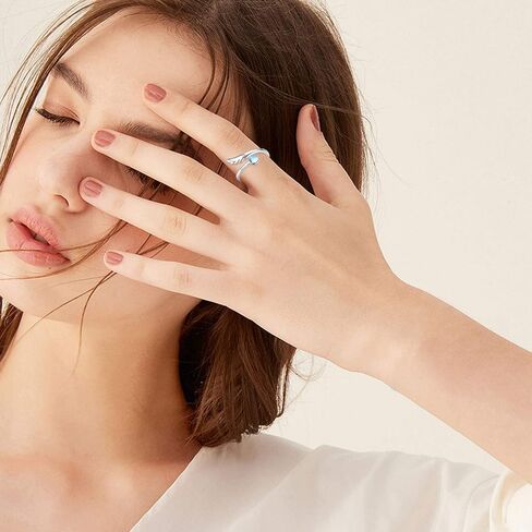 Twoowl I Am Enough Rings 925 Sterling Silver Anxiety Rings for Women Adjustable I am Enough Jewelry Inspirational Gifts for Girls in Kuwait