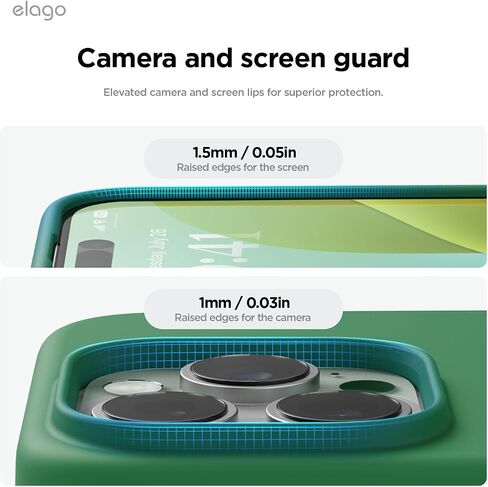elago Compatible with iPhone 16 Pro Max Case, Premium Liquid Silicone Case, Full Body Protective Cover, Shockproof, Slim Phone Case, Anti-Scratch Soft Microfiber Lining, 6.9 inch (Black) in Saudi Arabia