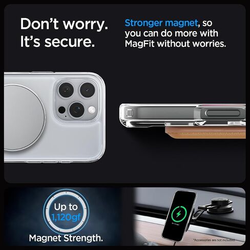 Spigen for iPhone 17 Pro Max Case, Ultra Hybrid S MagFit [TPU Covered Camera Control] [Kickstand] [Compatible with MagSafe] - Clear White in Saudi Arabia