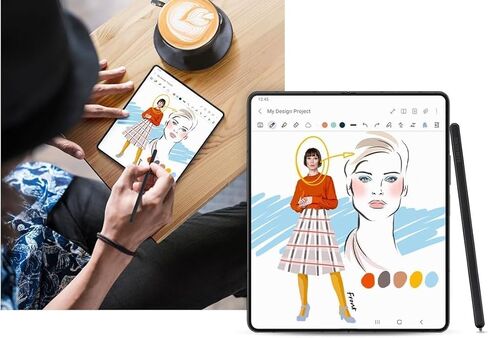 إصدار Fold 6 S Pen Fold متوافق مع هواتف Galaxy Z Fold 6 فقط، رأس قلم نحيف 1.5 مم، 4,096 مستوى ضغط، إصدار Z Fold6 Pen Fold (أسود) in Saudi Arabia
