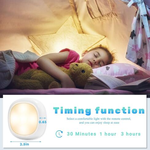 Under Cabinet Lights Puck Lights: USB Rechargeable LED Closet Lights with Timing,Dimmable 16 Color Changing Kitchen Counter Bedroom Children Night Light in Saudi Arabia
