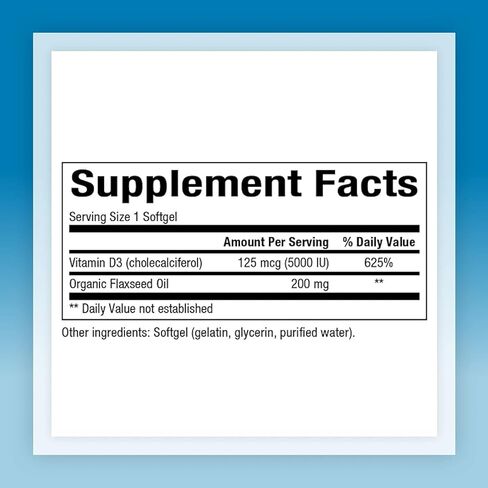 Natural Factors، فيتامين د3، 5000 وحدة دولية، يدعم صحة المفاصل والعظام والمناعة، 240 قطعة (عبوة من قطعة واحدة) in Saudi Arabia