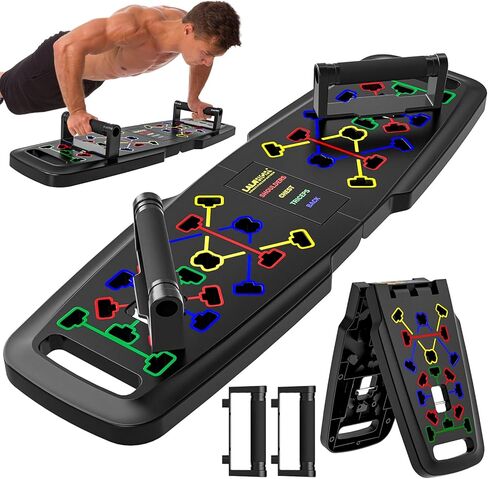 Emurdyon Push Up Board, Multi-Functional 15 in 1 Foldable Push Up Bar, Push up Handles for Floor, Professional Push Up Strength Training Equipment in Kuwait
