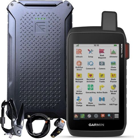 Garmin Montana 760i Rugged GPS Touchscreen Navigator, Dark Energy Poseidon Pro Charger, Black in Kuwait