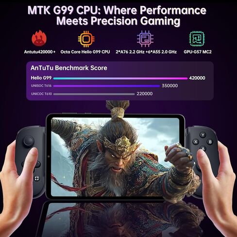 تابلت Headwolf Android 14، FPad5 Pro 8.4 بوصة Helio G99 Android Tablet، 16 جيجا بايت رام + 256 جيجا بايت ROM FHD 1920 * 1200 عرض تابلت الألعاب، Widevine L1، 5500 مللي أمبير، 13 ميجابكسل + 8 ميجابكسل، 2.4 جيجا/5 جيجا واي فاي تابلت in Kuwait