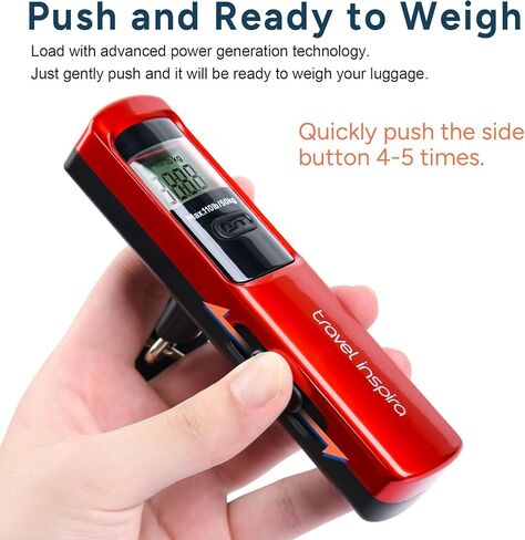 travel inspira Luggage Scale Battery-Free, Travel Essentials, Portable Handheld Suitcase Weight Scale for for Travel Accessories, 110lbs/50kg in Kuwait